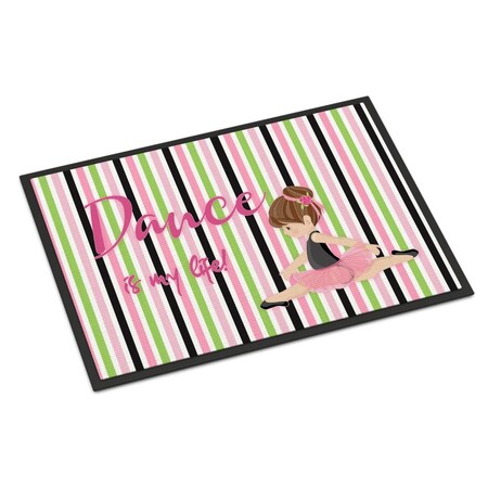 Carolines Treasures 24 x 36 in. Ballet Dance is My Life Brunette Indoor or Outdoor Mat BB5393JMAT